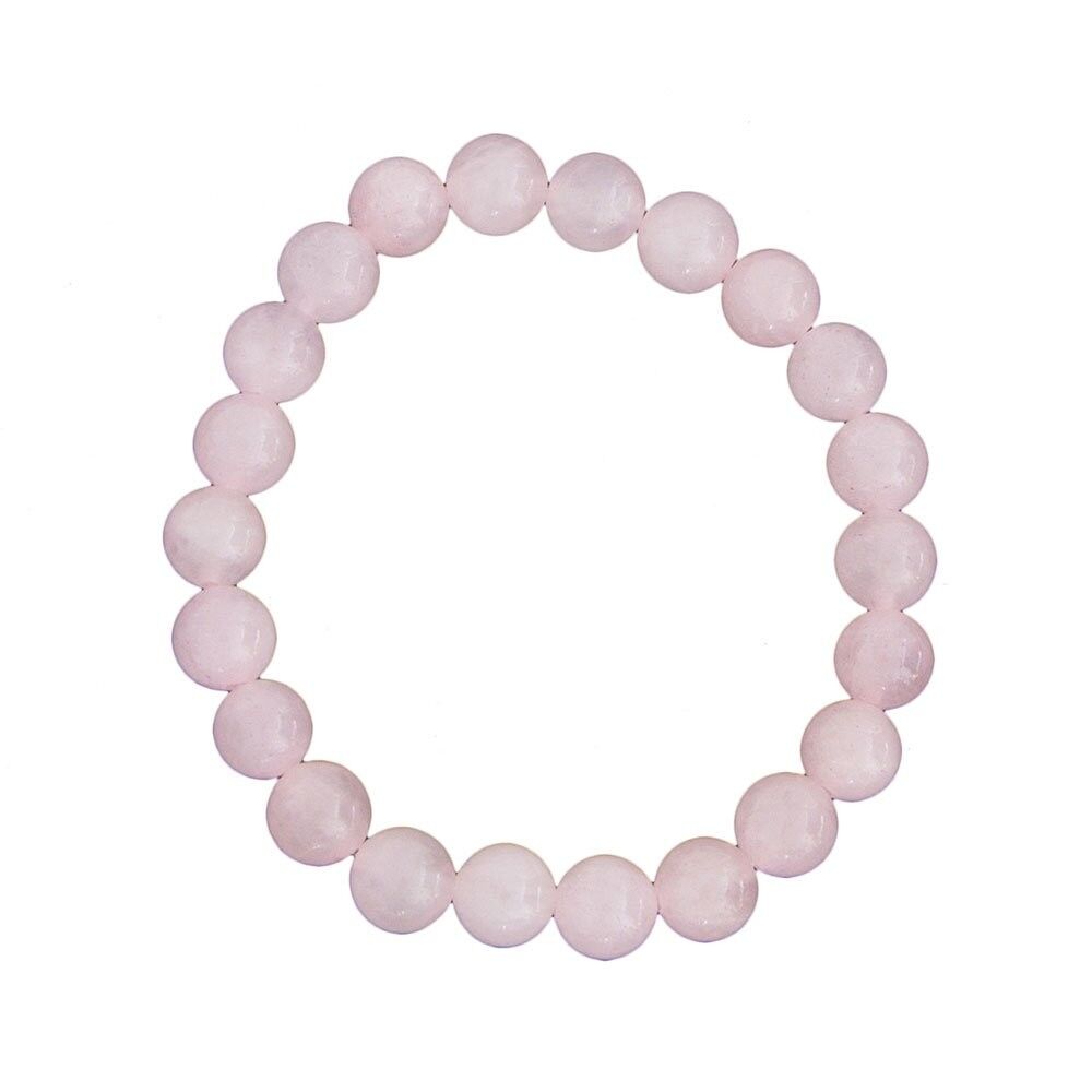 Rose quartz bracelet - 8mm ball stones - 22 - SF