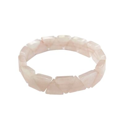 Rose Quartz bracelet - Triangular stones