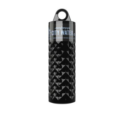 Black Nairobi City Water bottle - with carrier ring