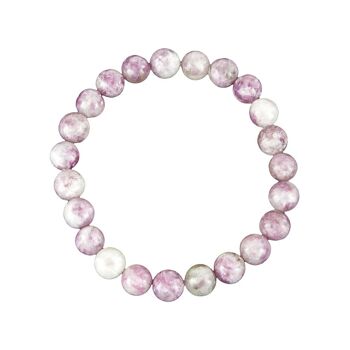 Bracelet Rubellite - Pierres boules 8mm - 20 - SF 1