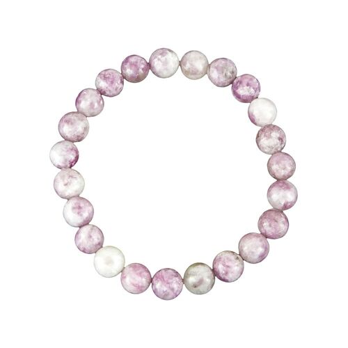 Bracelet Rubellite - Pierres boules 8mm - 20 - FO