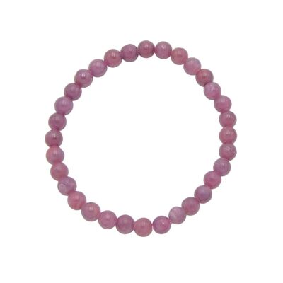 Ruby bracelet - 6mm ball stones - 18 - FA
