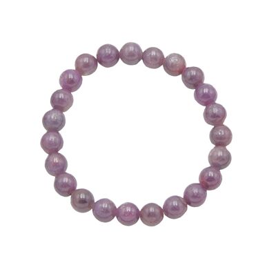 Ruby bracelet - 8mm ball stones - 18 - FA