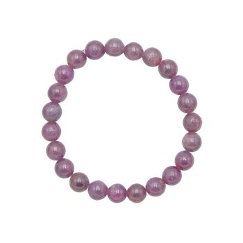 Bracelet Rubis - Pierres boules 8mm - 20 - FA 2