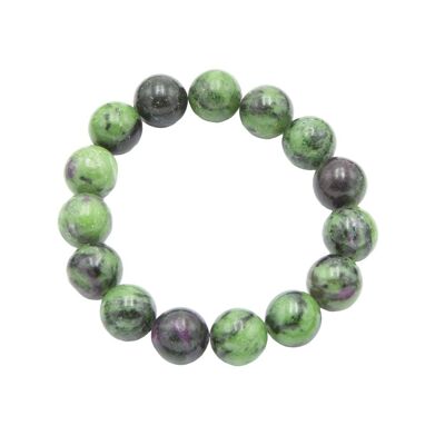 Ruby on Zoisite bracelet - 12mm ball stones - 18 - SF