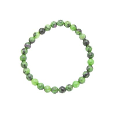 Bracelet Rubis sur Zoïsite - Pierres boules 6mm - 20 - FO