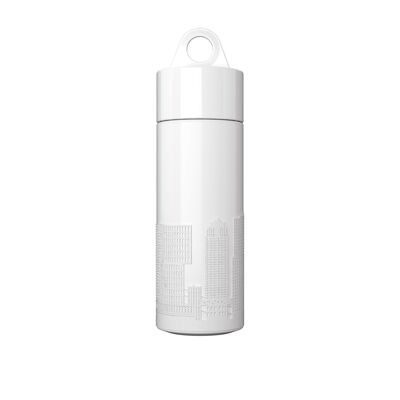 White Rotterdam City Water bottle - with carrier ring