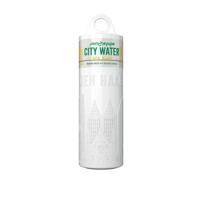 White Den Haag City Water bottle - with carrier ring