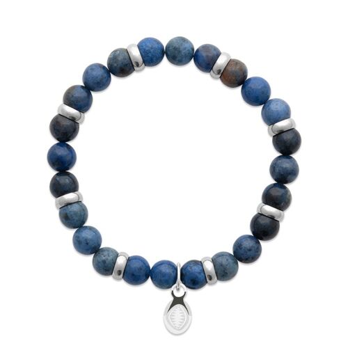 Bracelet Sodalite et Anneaux "Pour Lui"