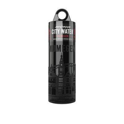 Black Nijmegen City Water bottle - with carrier ring