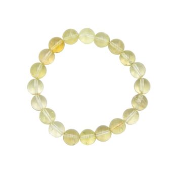 Bracelet Topaze citron - Pierres boules 10mm - 22 - FA 2