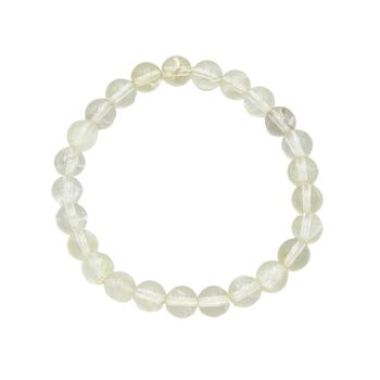 Bracelet Topaze citron - Pierres boules 8mm - 18 - FA 1