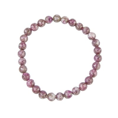 Pink tourmaline bracelet - 6mm ball stones - 18 - FA