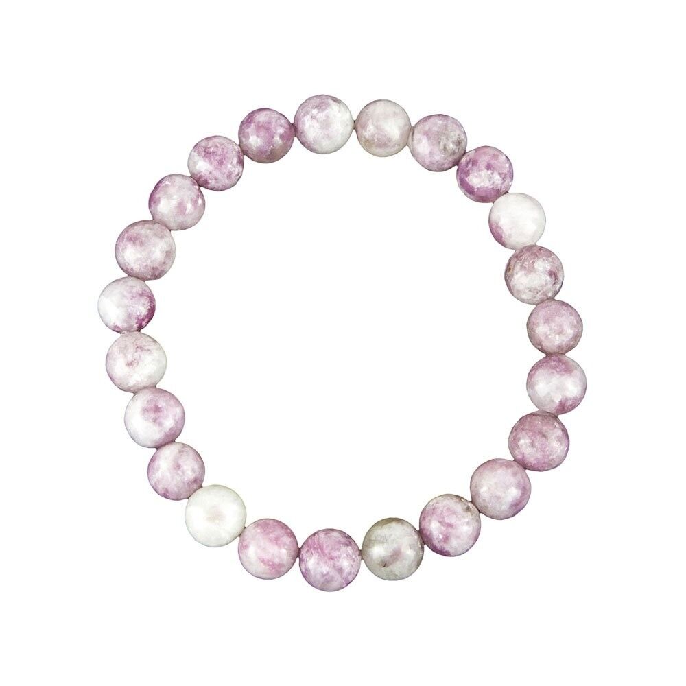 Pink Tourmaline bracelet - 8mm ball stones - 18 - SF