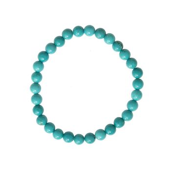 Bracelet Turquoise stabilisée - Pierres boules 6mm - 18 - FA 2