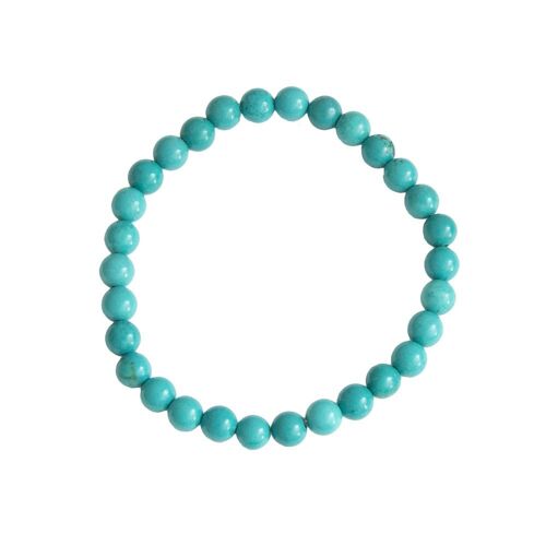 Bracelet Turquoise stabilisée - Pierres boules 6mm - 20 - FA