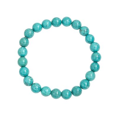 Bracelet Turquoise stabilisée - Pierres boules 8mm - 18 - FA