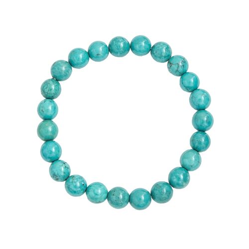 Bracelet Turquoise stabilisée - Pierres boules 8mm - 20 - FA