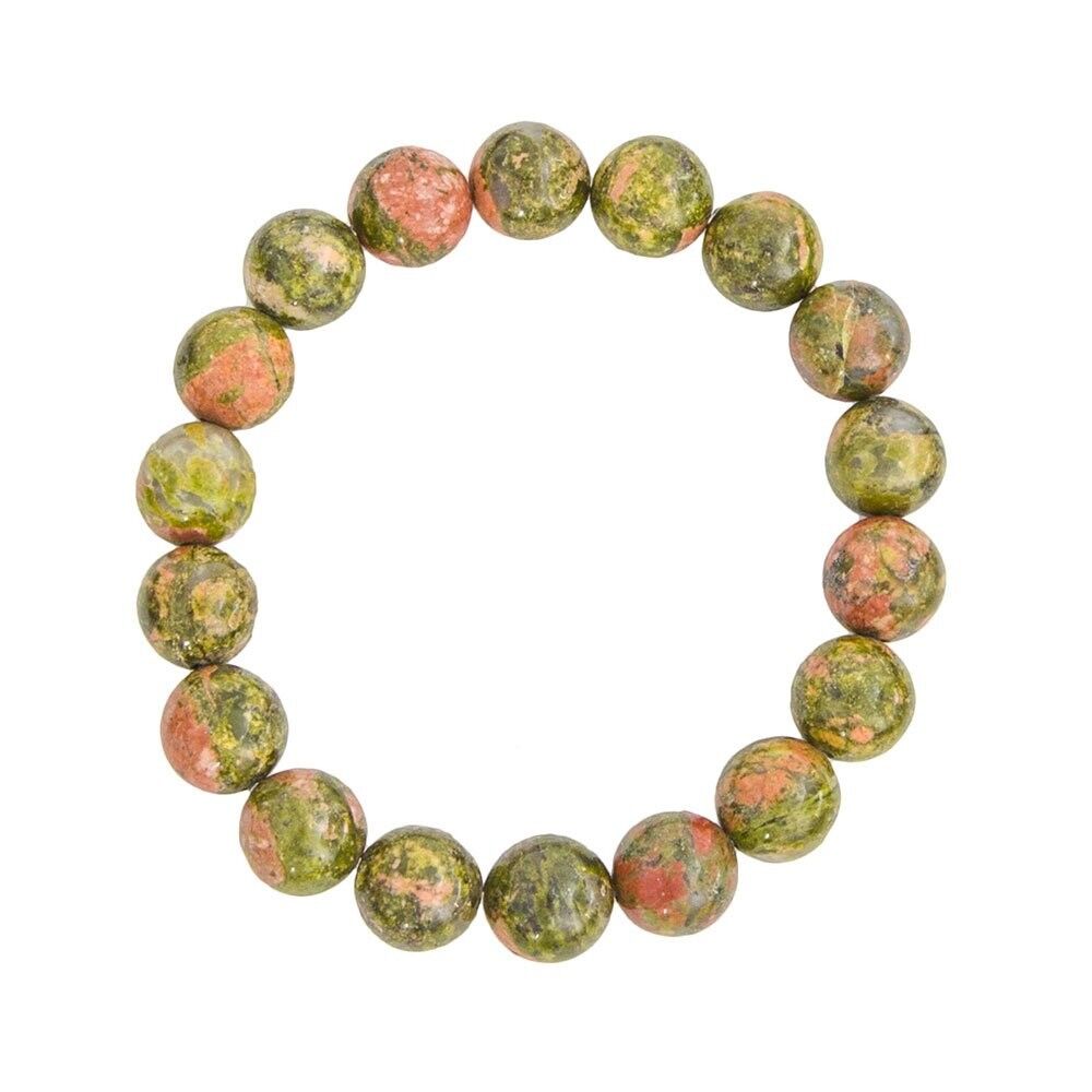 Unakite-Armband - 10 mm Kugelsteine - 22 - SF