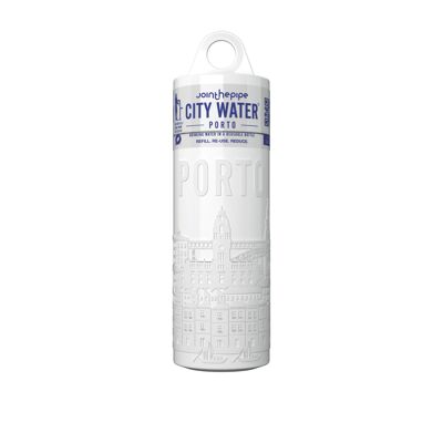 White Porto City Water bottle - with carrier ring