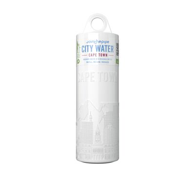 White Cape Town City Water bottle - with carrier ring