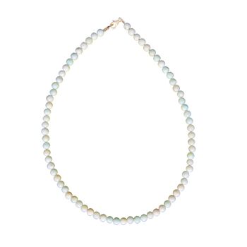 Collier Amazonite - Pierres boules 6mm - 42 cm- Fermoir argent 2