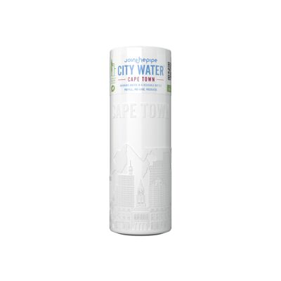 White Cape Town City Water bottle - with flat lid
