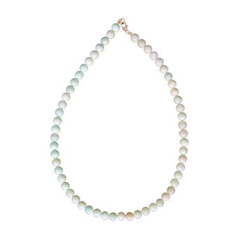 Collier Amazonite - Pierres boules 8mm - 56 cm- Fermoir or 2