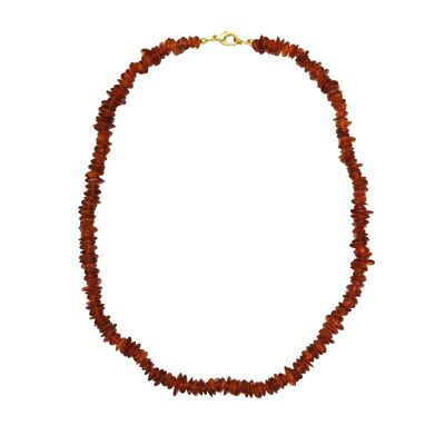 Collier Ambre Cognac - Baroque - 46cm