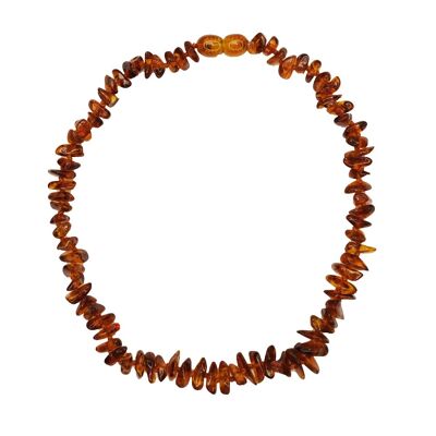 Cognac Amber Necklace - For Silver Clasp