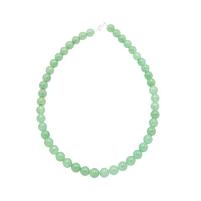 Collier Aventurine - Pierres boules 10mm - 39 cm- Fermoir or