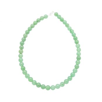 Collier Aventurine - Pierres boules 10mm - 42 cm- Fermoir or 1