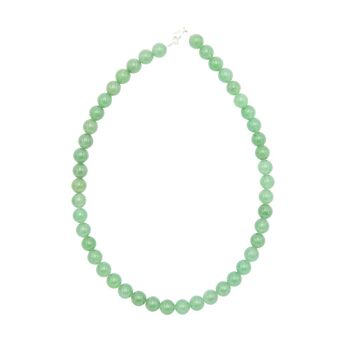 Collier Aventurine - Pierres boules 10mm - 48 cm- Fermoir or