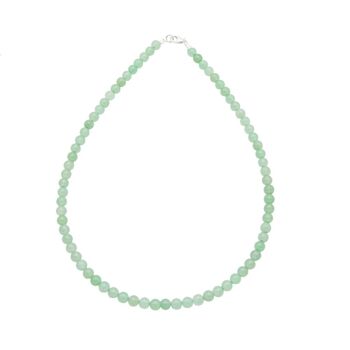 Collier Aventurine - Pierres boules 6mm - 42 cm- Fermoir or 1