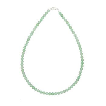 Collier Aventurine - Pierres boules 6mm - 78 cm- Fermoir or 2