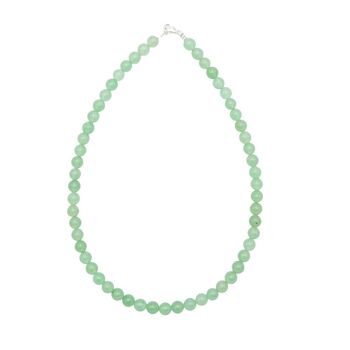 Collier Aventurine - Pierres boules 8mm - 48 cm- Fermoir or 2