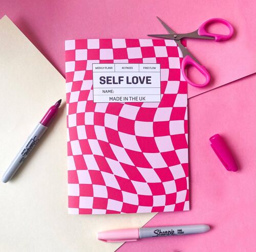 Checkered Self Love Journal