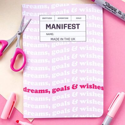 Tagebuch zum Manifestieren von Träumen, Zielen und Wünschen