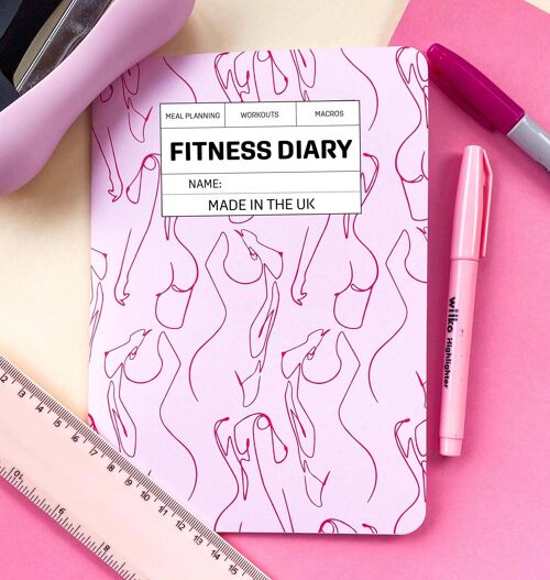 Fitness Journal With Body Outlines