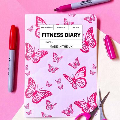Fitness Journal With Butterflies