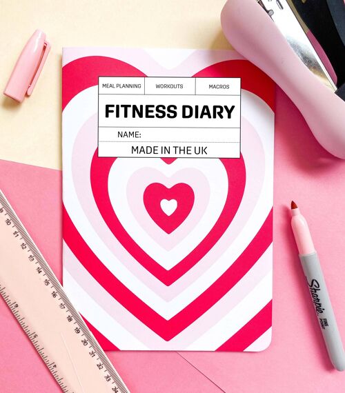 Fitness Journal With Hearts
