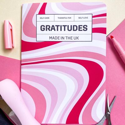 Journal de gratitude avec tourbillons