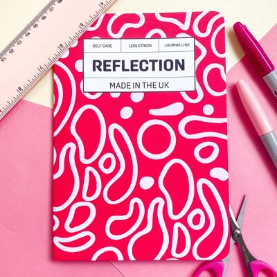 Reflection Journal With Pink Random Blobs