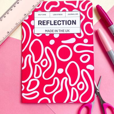 Reflection Journal With Pink Random Blobs
