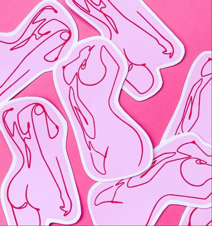 Strichzeichnungen Körperaufkleber