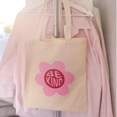 Be Kind Flower Tote Bag