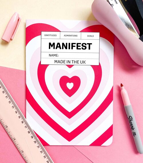 Manifesting Journal With Hearts