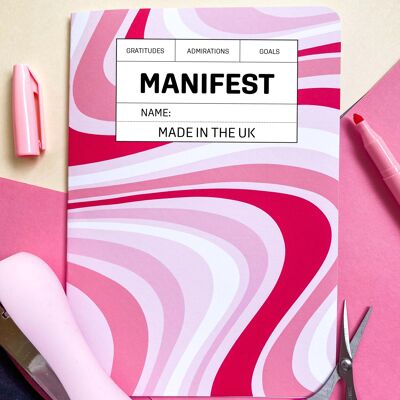 Manifesting Journal With Swirls