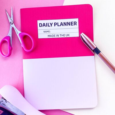 Daily Planner Half Red Half Pink