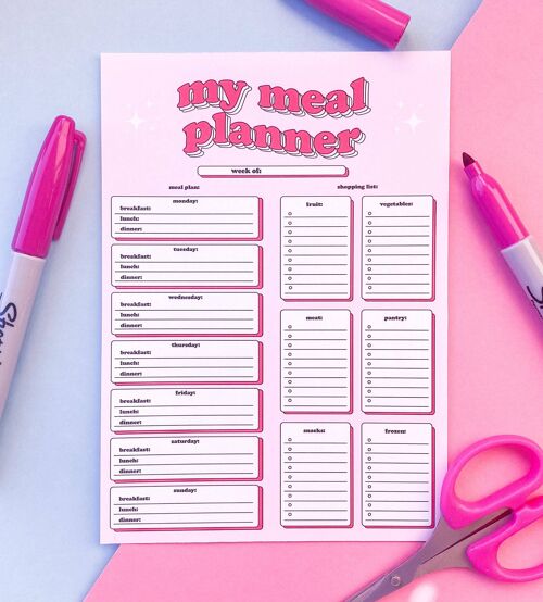 My Meal Planner Notepad A5